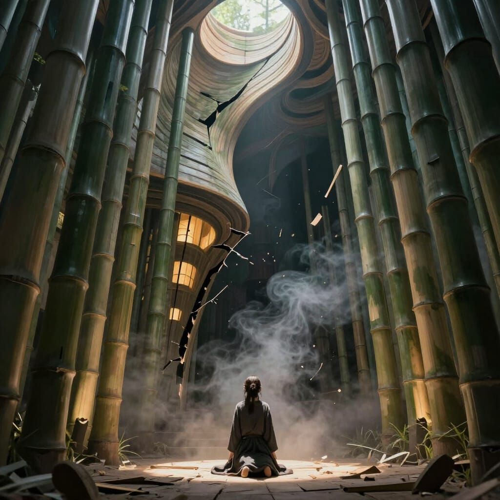 Bamboo Structure Alive With Inner Presence