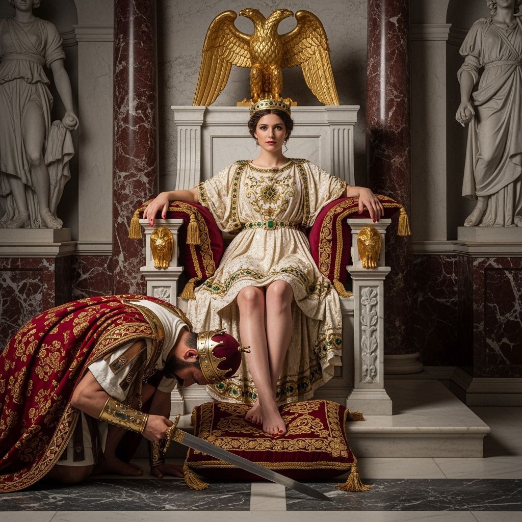 Empress Messalina on Her Throne, Neoclassical Style