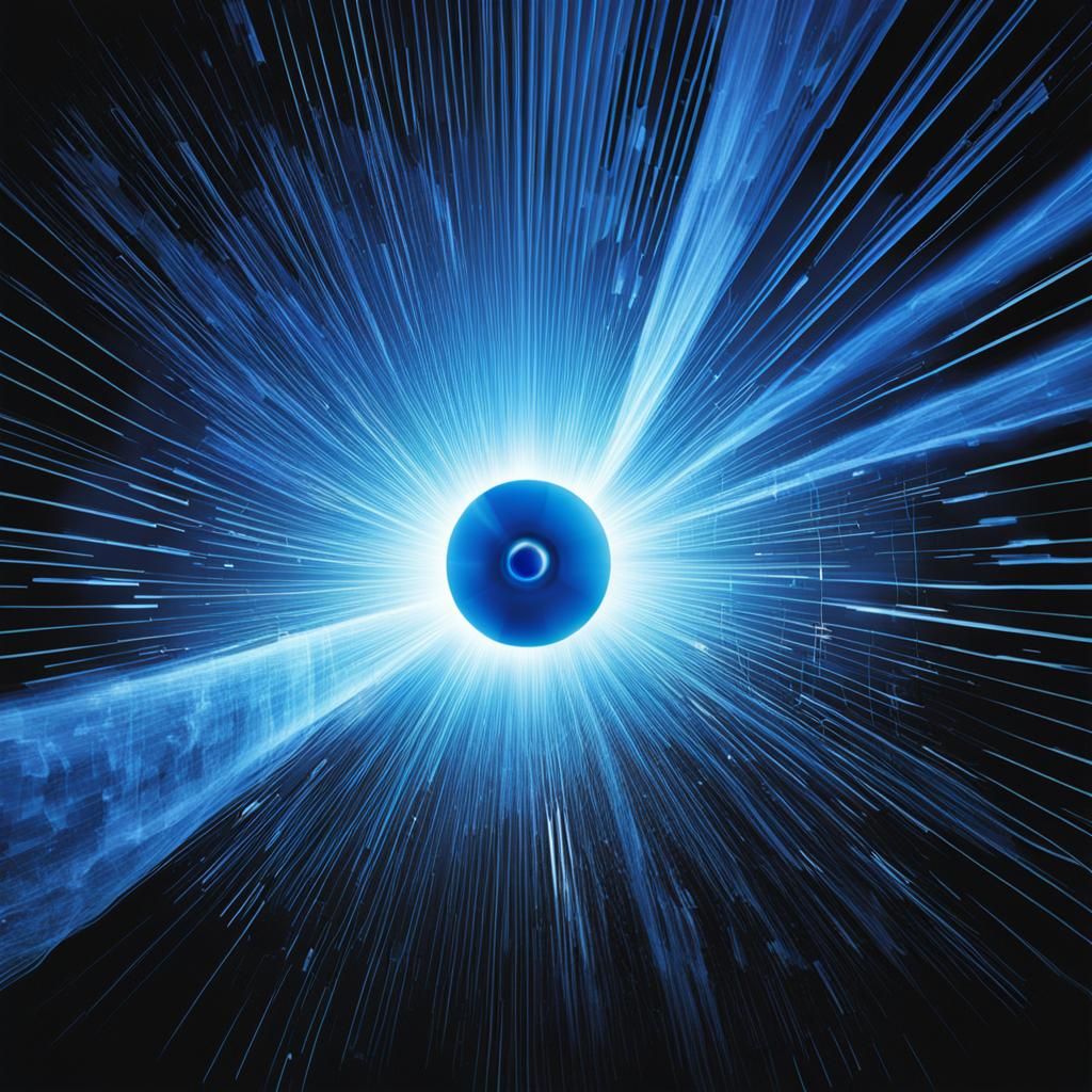 Intense Blue Radiation Beam of Light