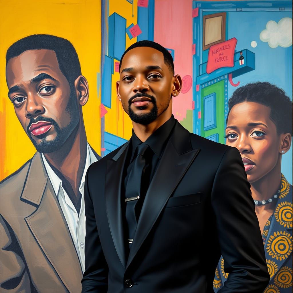 Will Smith Portrait in Contemporary Style