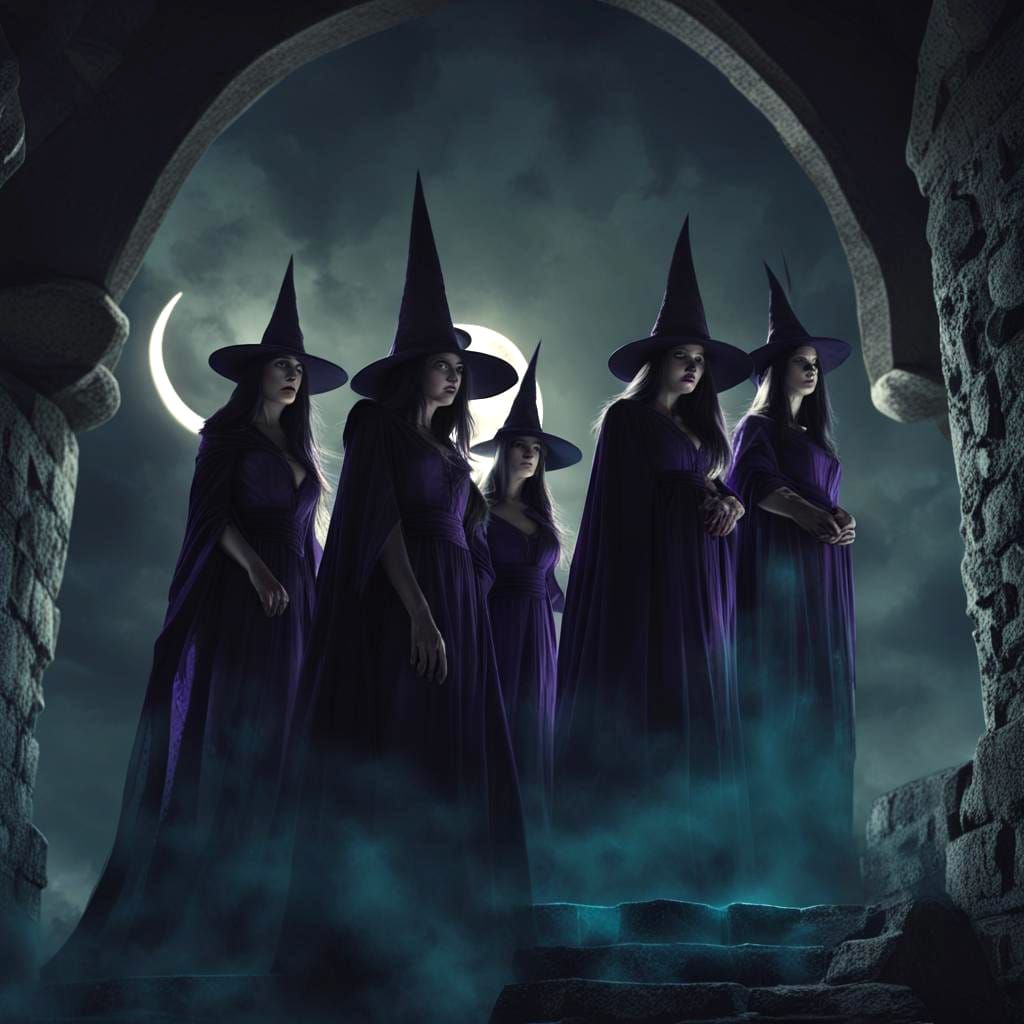 Witches and the Lord of Fear: Dark Fantasy Art