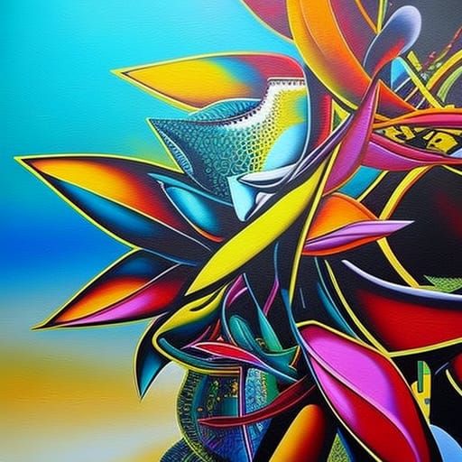 Lyrical Abstraction Graffiti Art Masterpiece