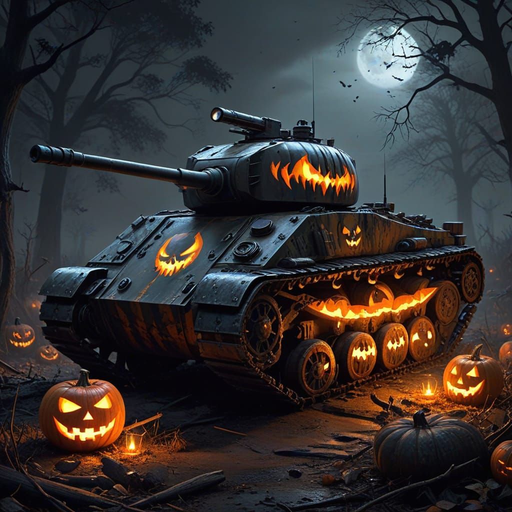 Halloween T-35-85 Tank Concept Art