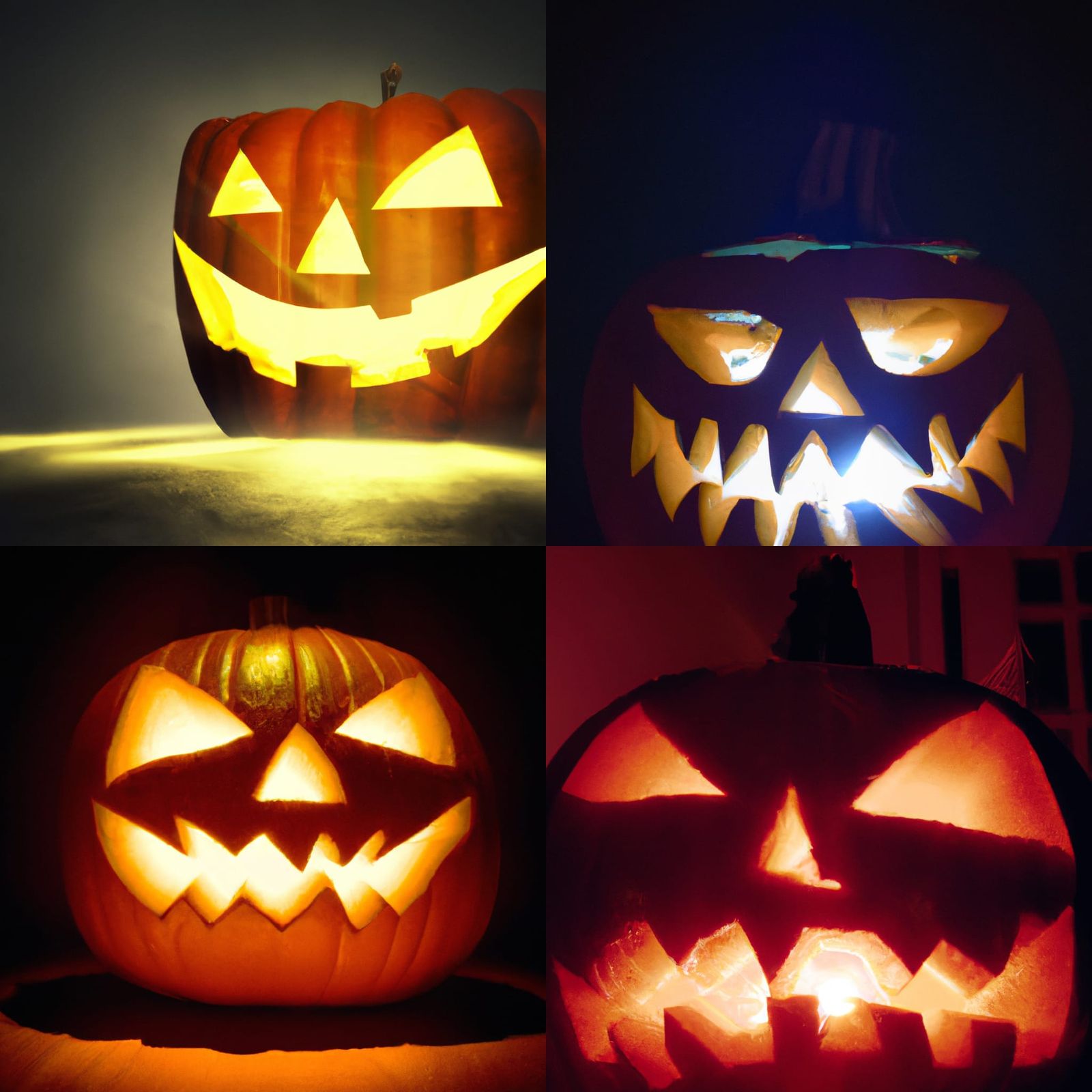 Scary Glowing Halloween Pumpkin