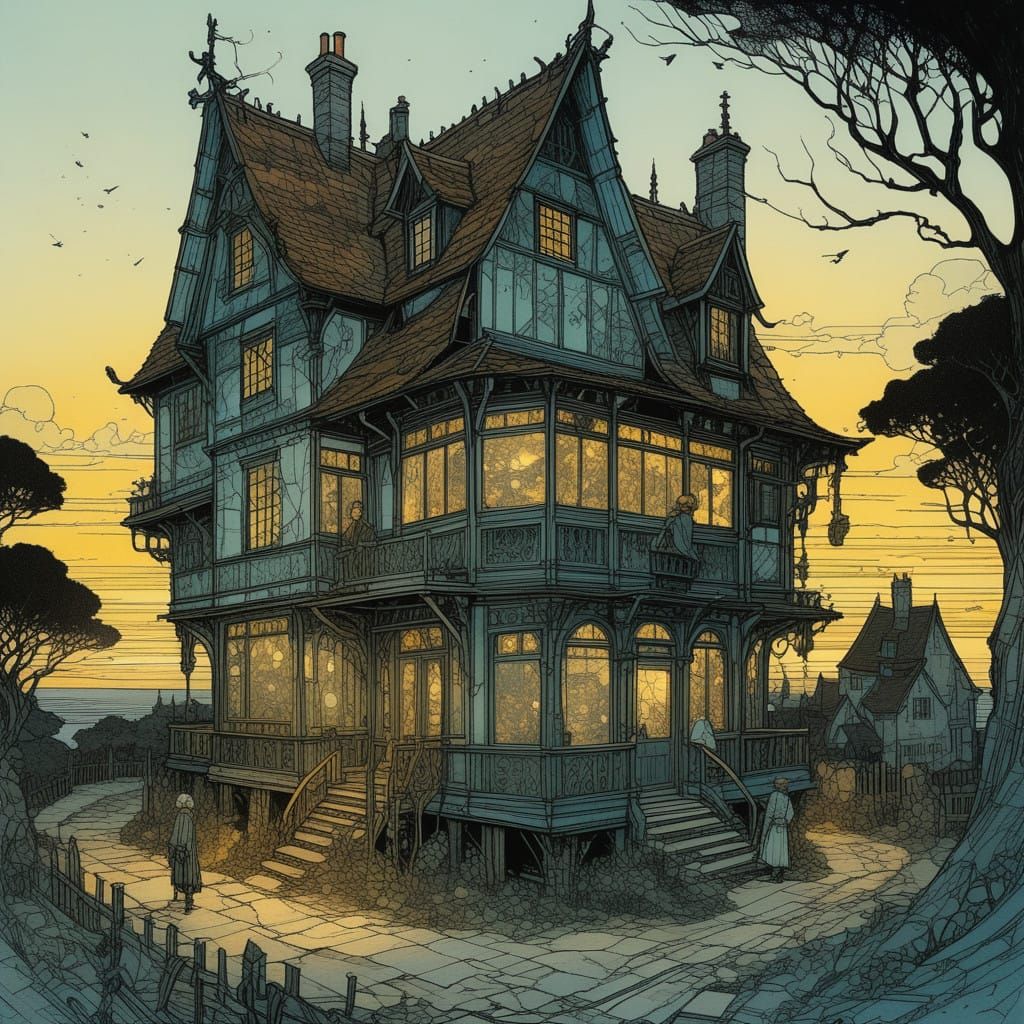 Glass House at Sundown