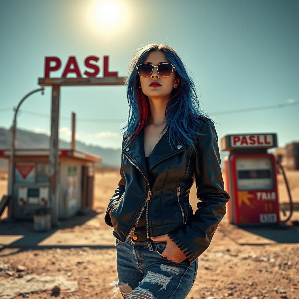 Surreal Desert Goddess in Post-Apocalyptic Fashion