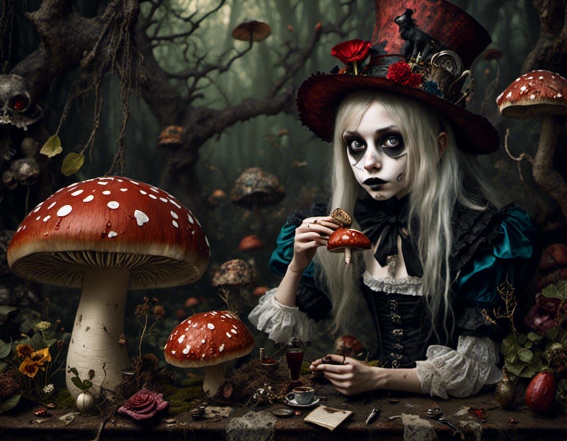 Alice in Wonderland: Gothic Horror Mushroom Feast