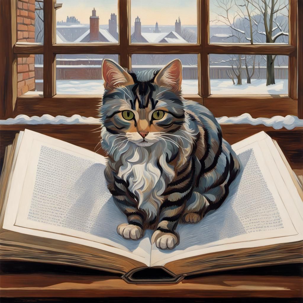 "Don't read -- pet me instead!"