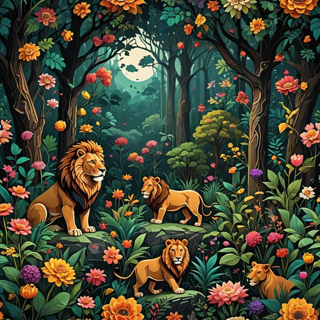 Geometric Vector Forest with Wild Animals