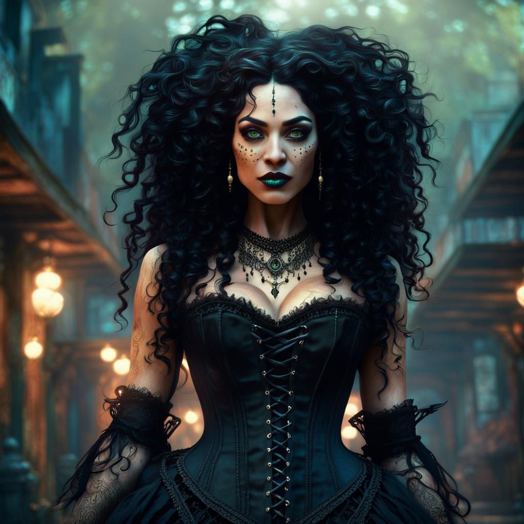 Cajun Voodoo Witch Casting Spells in New Orleans