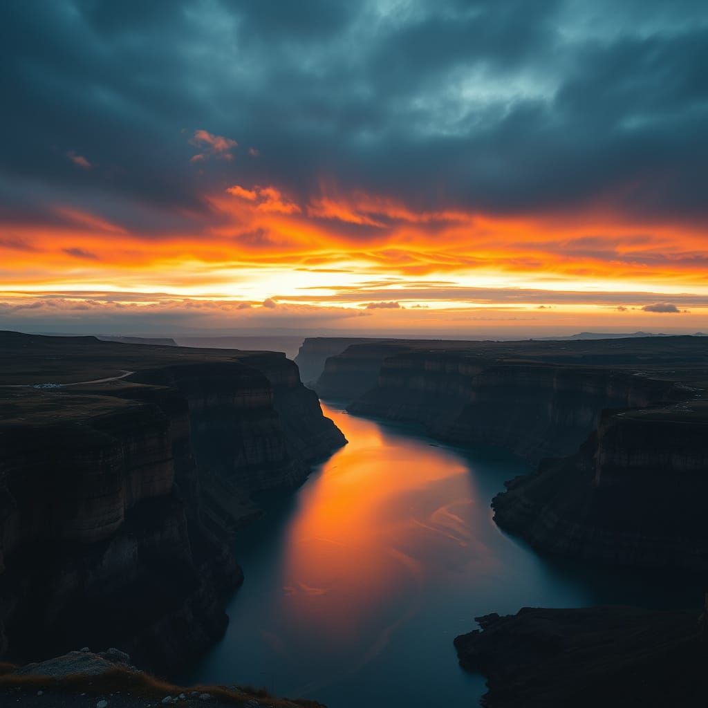 Breathtaking High-Contrast Scene in Photographic Art Style