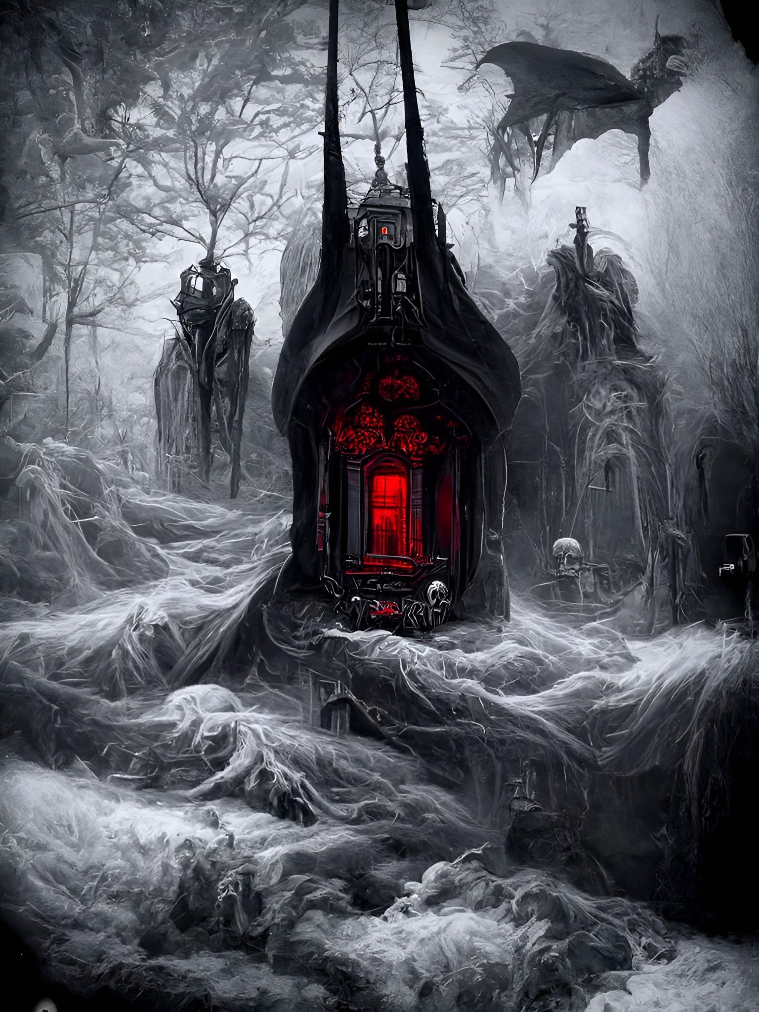Macabre House Interior in Gothic Style