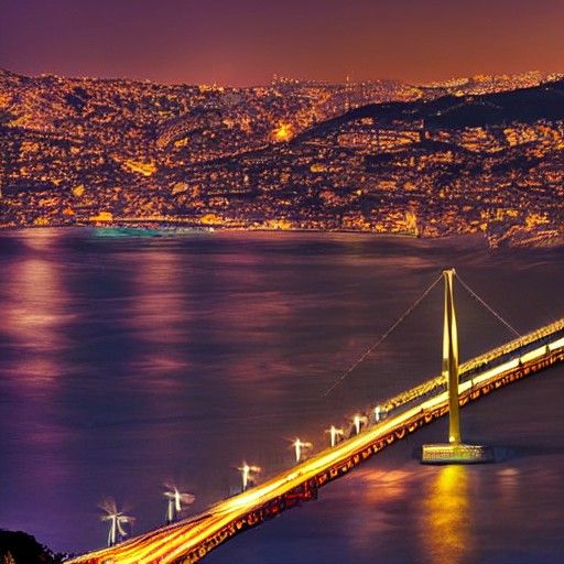 Bosphorus Bridge at Night