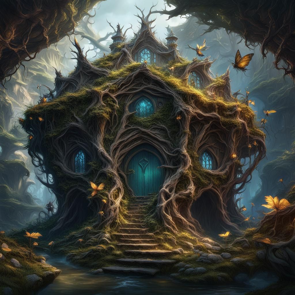 Fantastical Nest of Fairies Concept Art