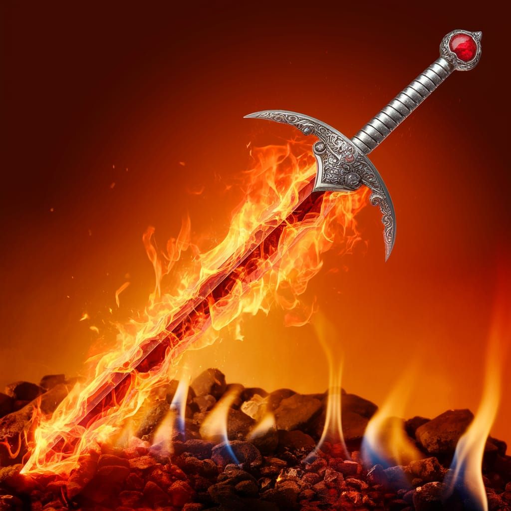 Sword of Blazing Glory in Radiant Flames