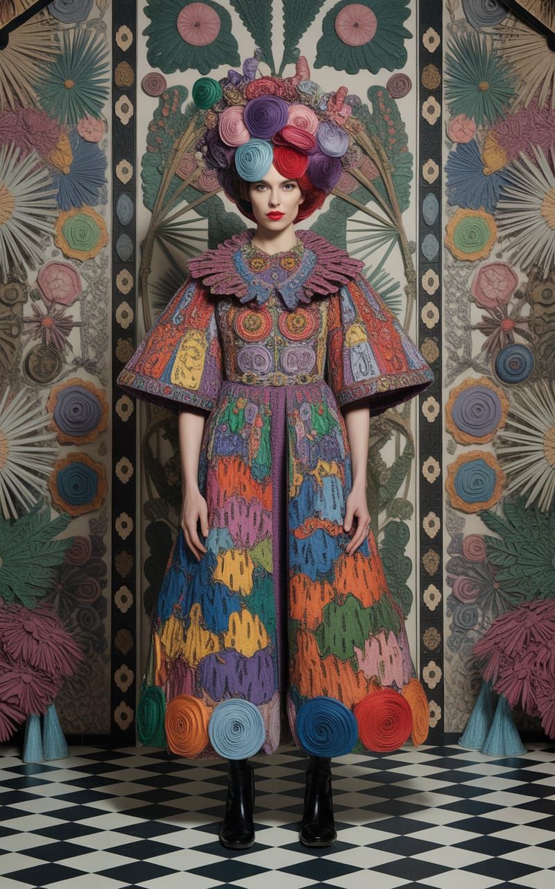 Architextual Couture Doodleblend Petrykivka Hyaline Poetic Quilling Melodramatic Lighting Fashion