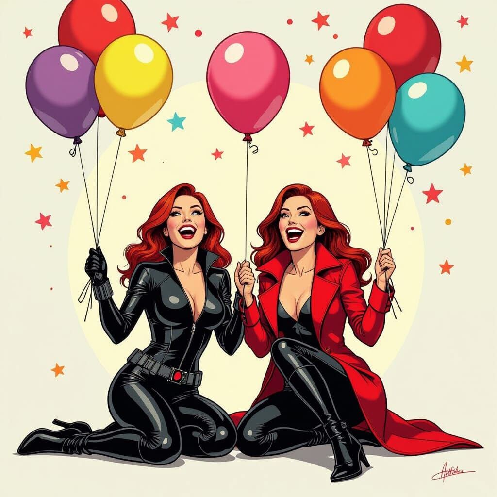 Black Widow and Scarlet Witch Birthday Celebration