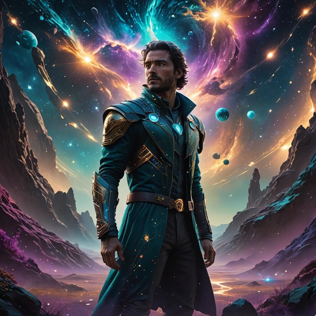 Mystical Starseed in Dreamlike Galaxy: Fantasy Concept Art