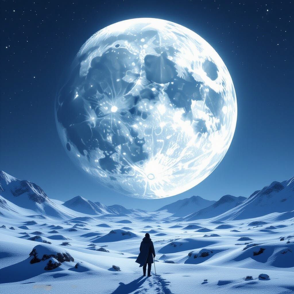 AI Generated Image of a Full Moon