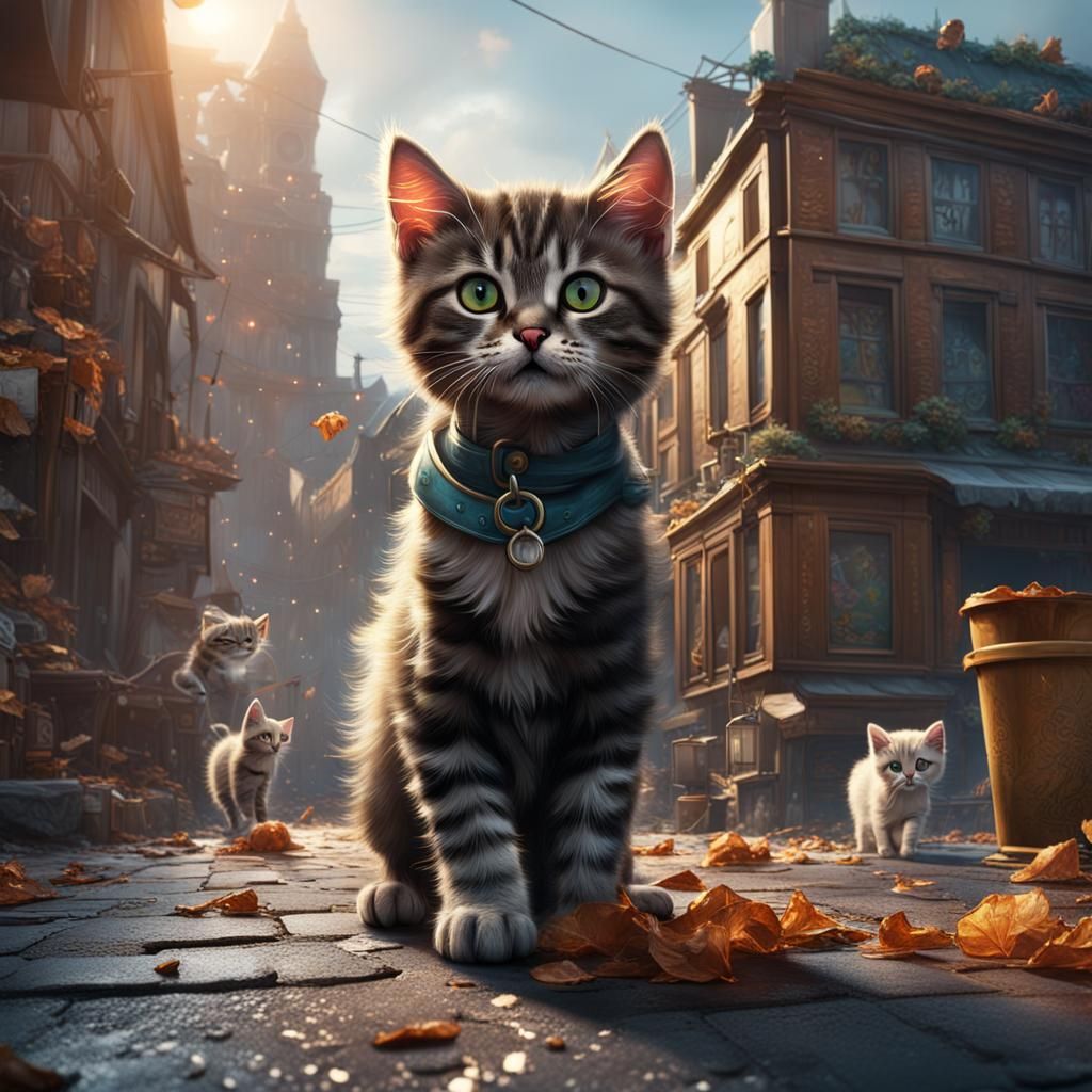 Kittens on the Street: Fantasy Concept Art