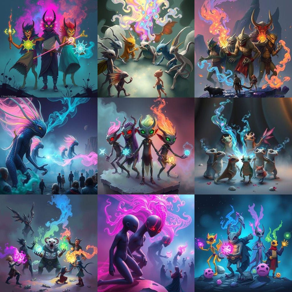 Humanoid Species United by Mystical Mist