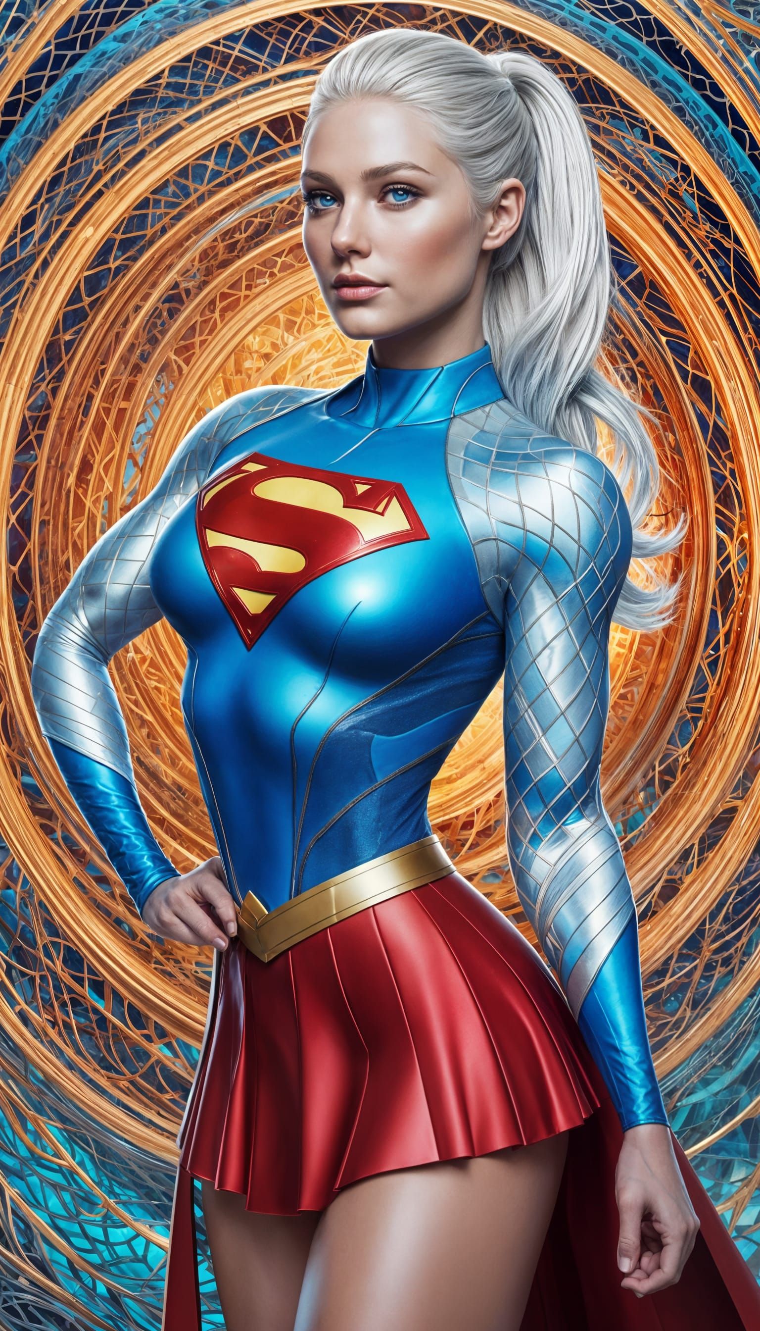 Supergirl as Valley Girl in Abstract 3D
