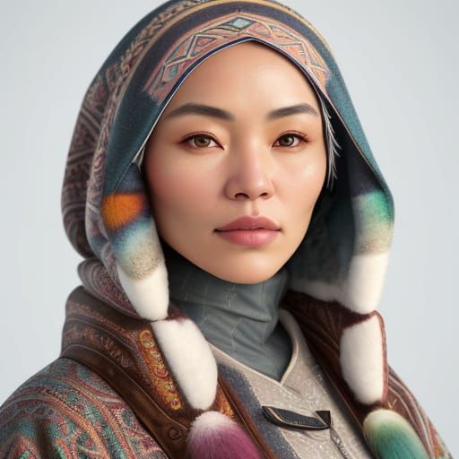 Striking Portrait of Inuit Woman in McCurry Style