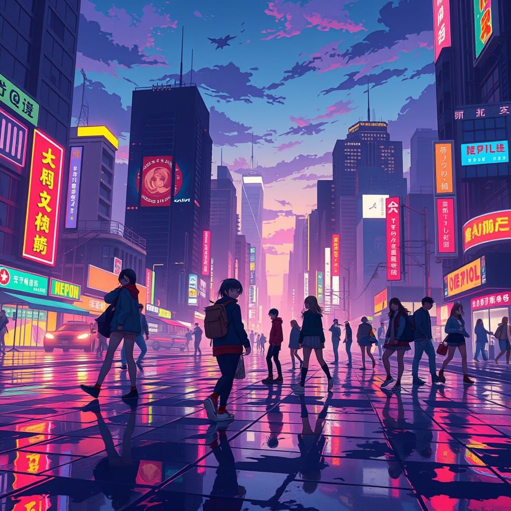 Surreal Neon Dreamscape Unfolds Under Disco Lights