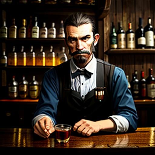 Bartender in a Western Saloon