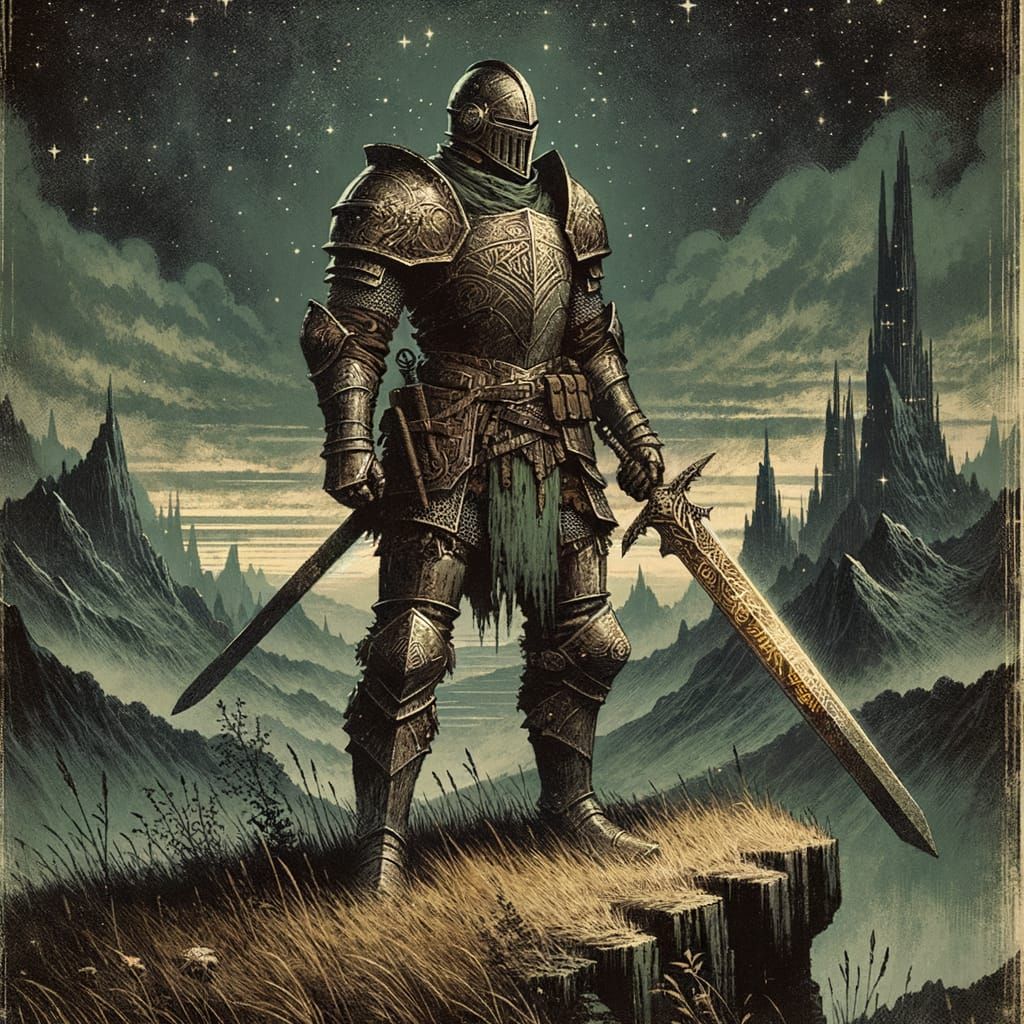 Heroic Nord Knight Defies Darkness in Vintage Fantasy Comic ...