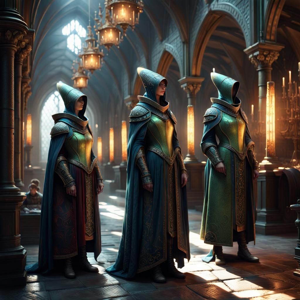 Sci-Fi Medieval Slugs in Fluorescent Lighting