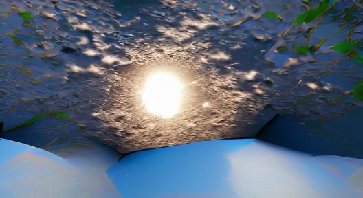 Moon with Sunshine Rays Rendered in Unreal Engine