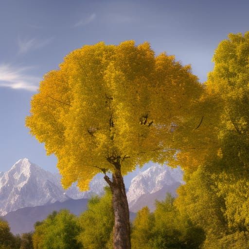 Autumn Landscape with K2 Mountain in Islamabad