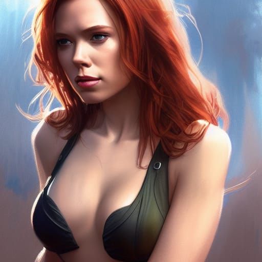 Bikini Portrait in Dynamic Lighting Style