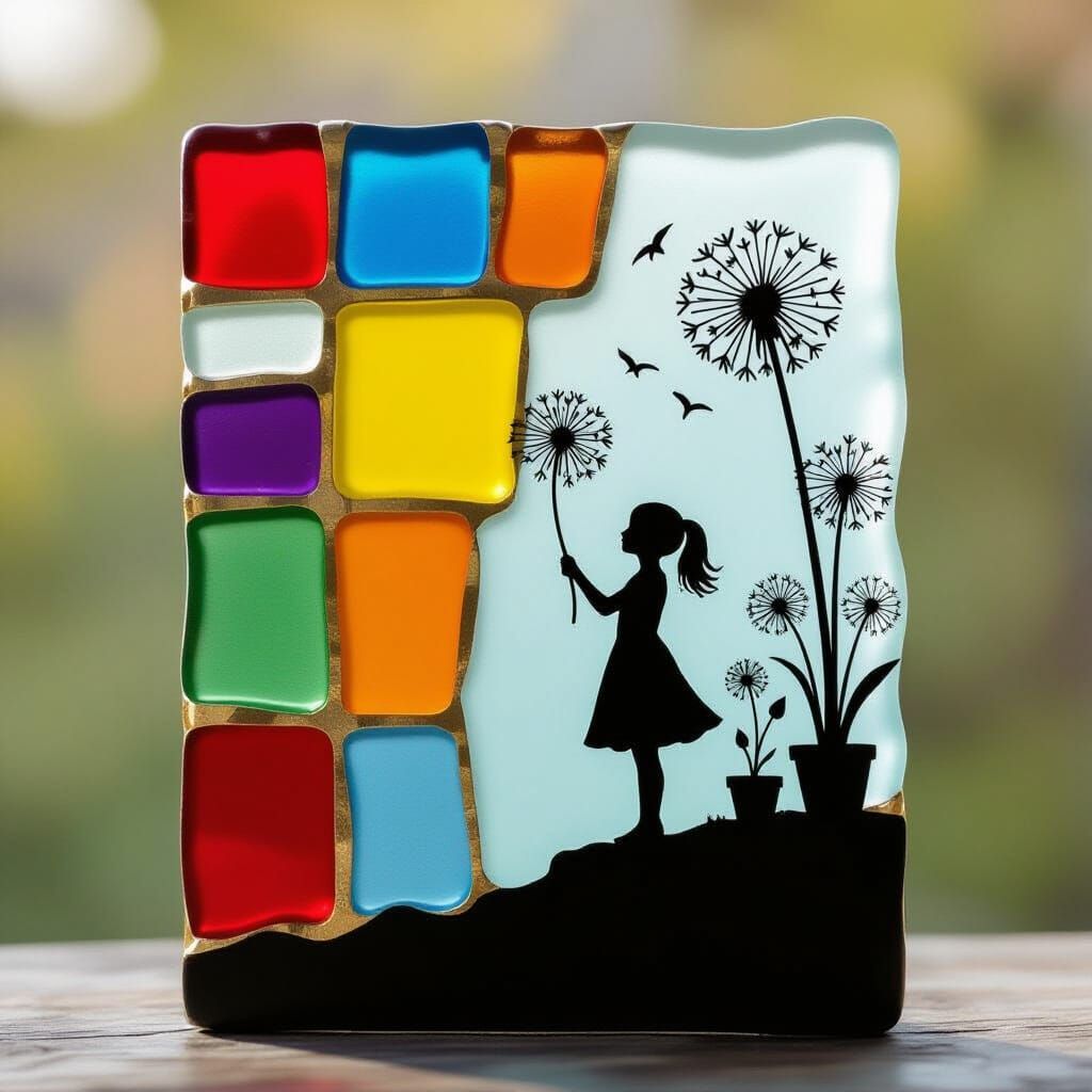 Sea glass small sculpture