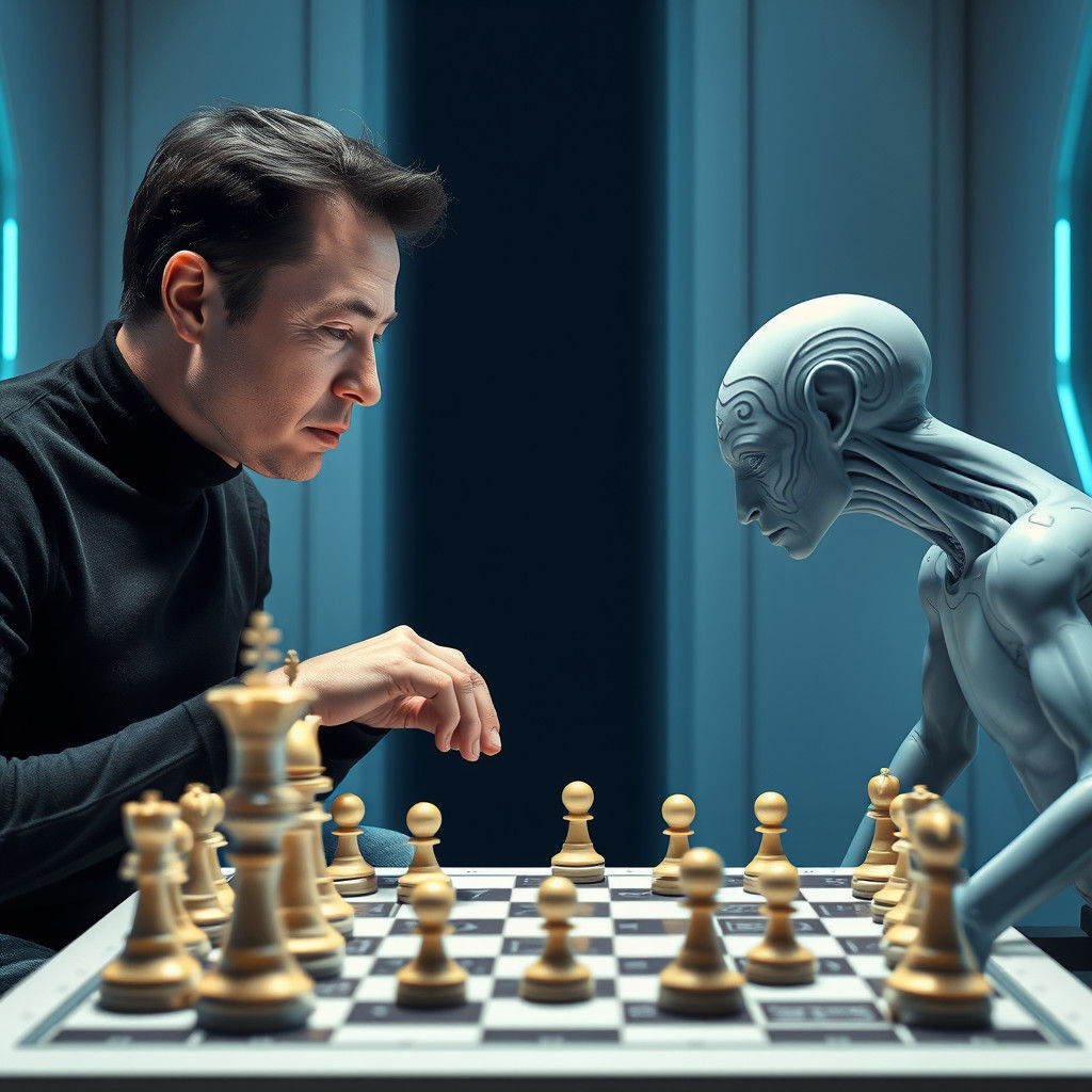 Visionary Tycoon Ponders Next Move in 3D Chess Showdown