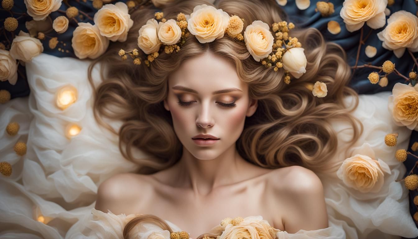 Sleeping Beauty's Kiss: A Watercolor Dreamscape