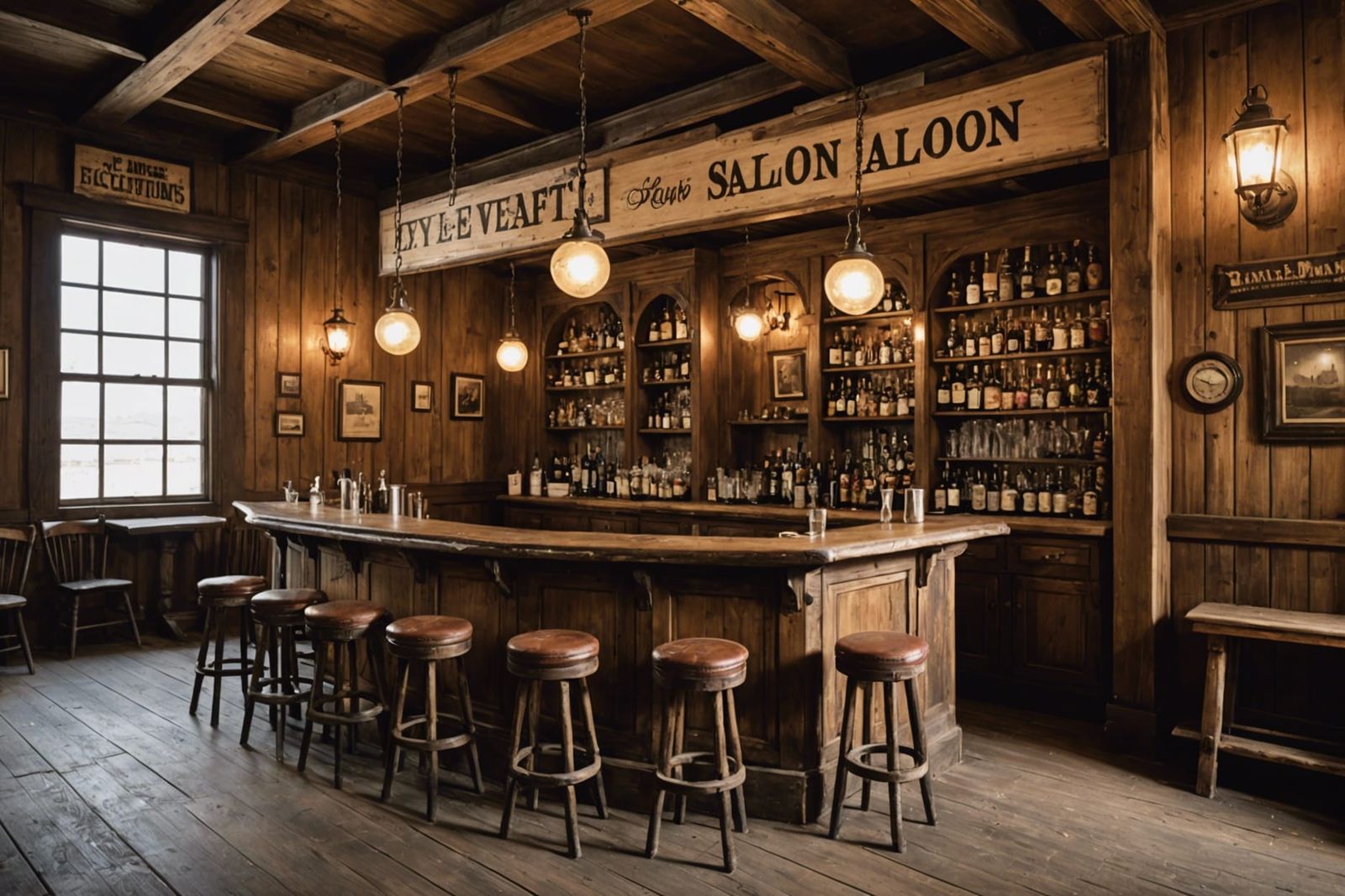 Old West Saloon Bar: An Eye-Level View