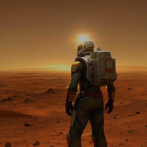 Colonizing Mars: Earthrise Between Moons