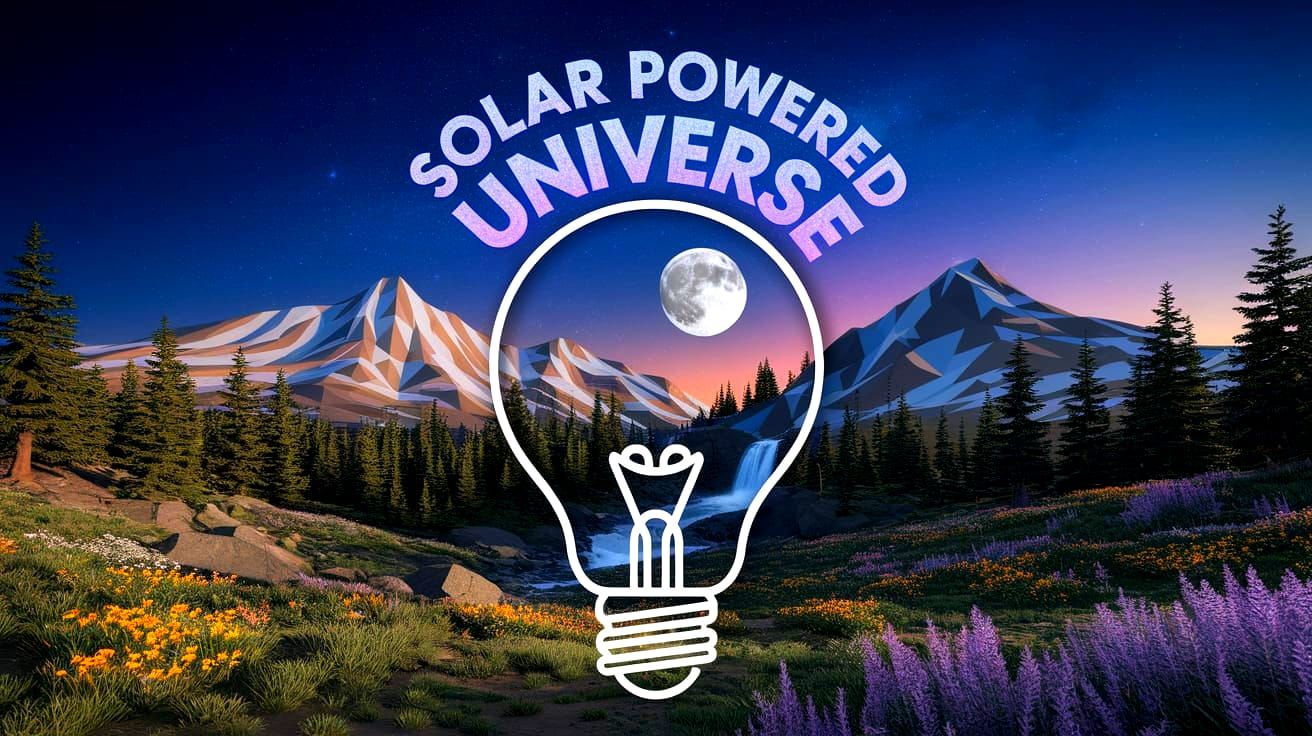 Low Poly Lightbulb Universe: A Landscape View