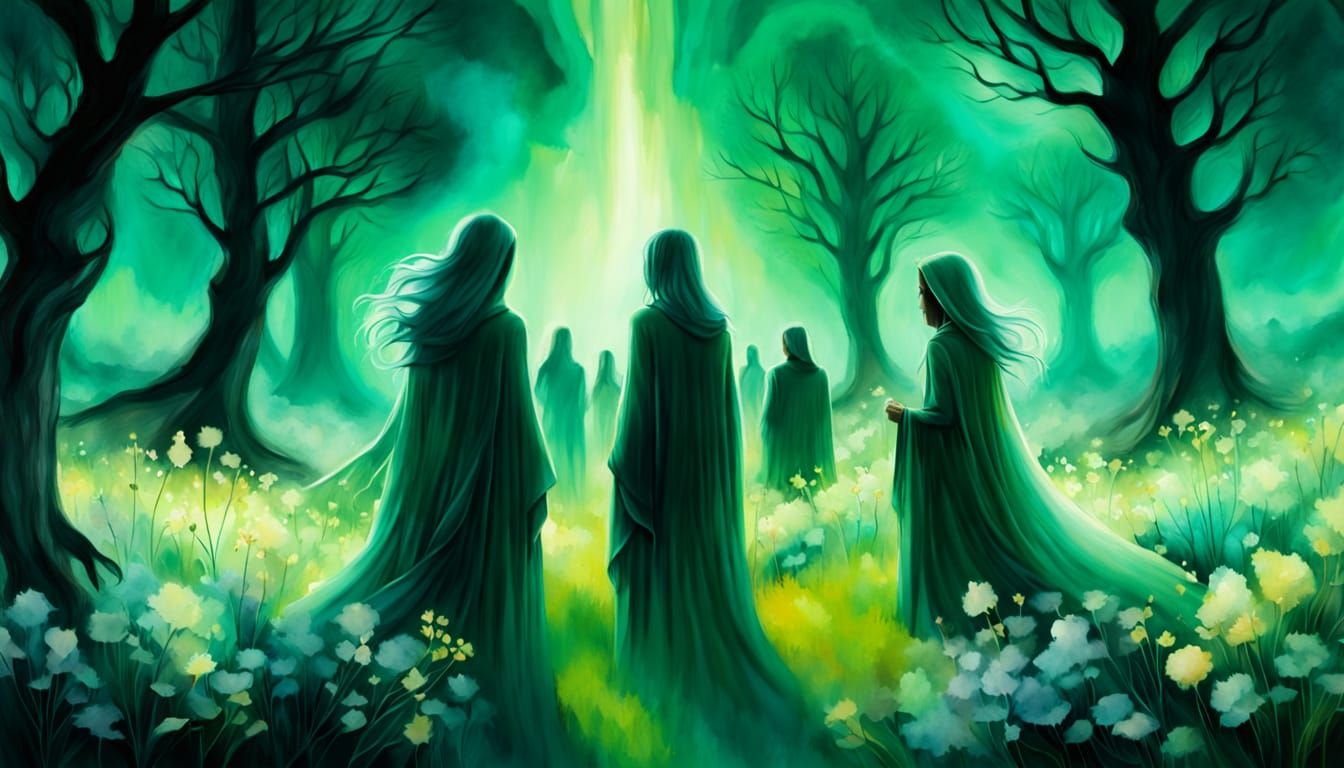 Ethereal Gothic Scene in Soft Focus