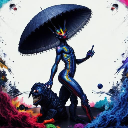 Psychedelic Monster Within: Surreal CGI Art