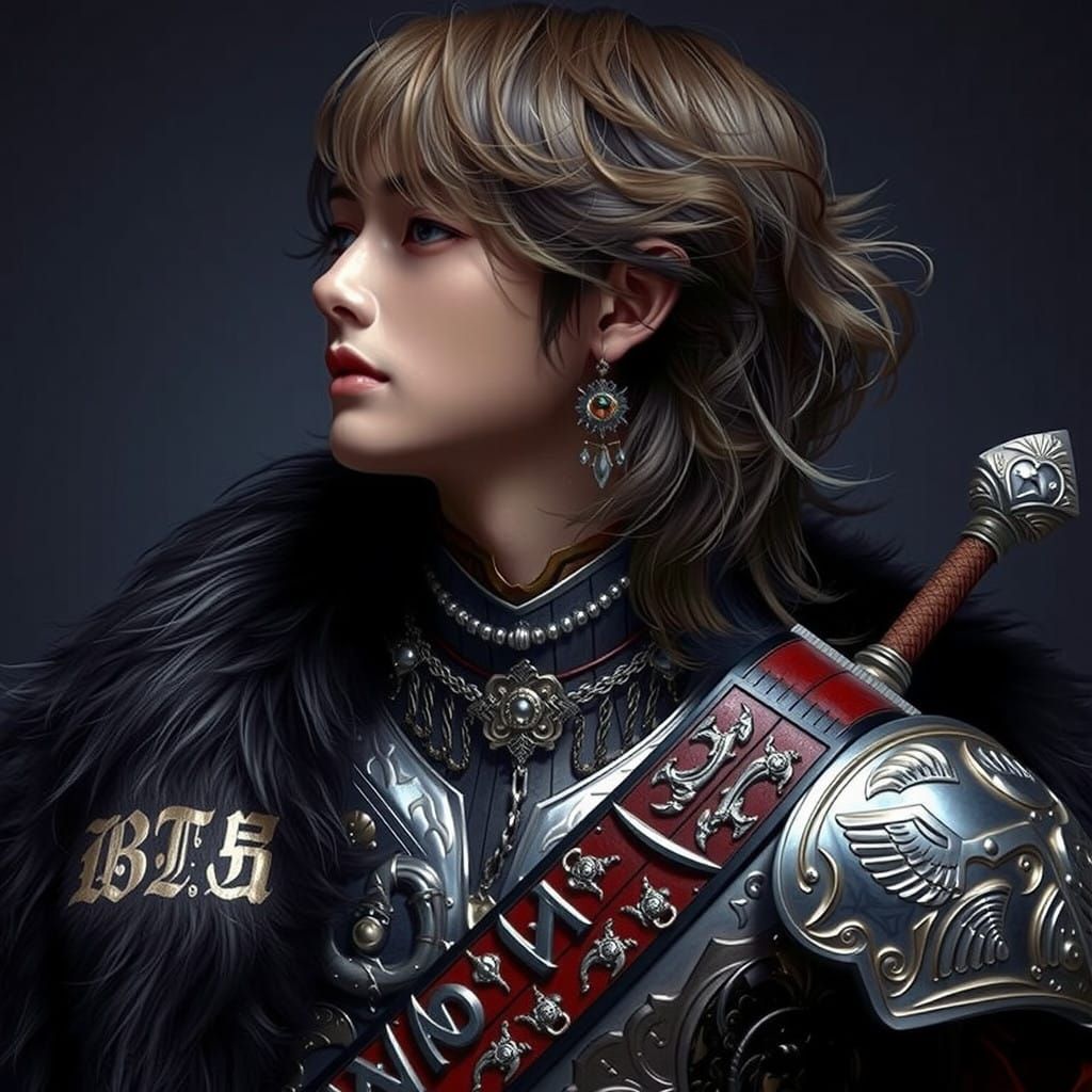 V in Medieval Armor, Renaissance-Inspired Portrait