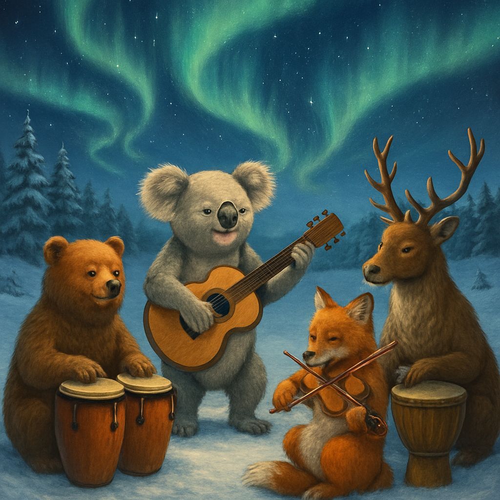 Koala Jam Session in Lapland Winter