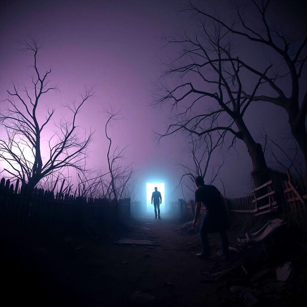 Surreal Gothic Retro Scene in Muted Colors