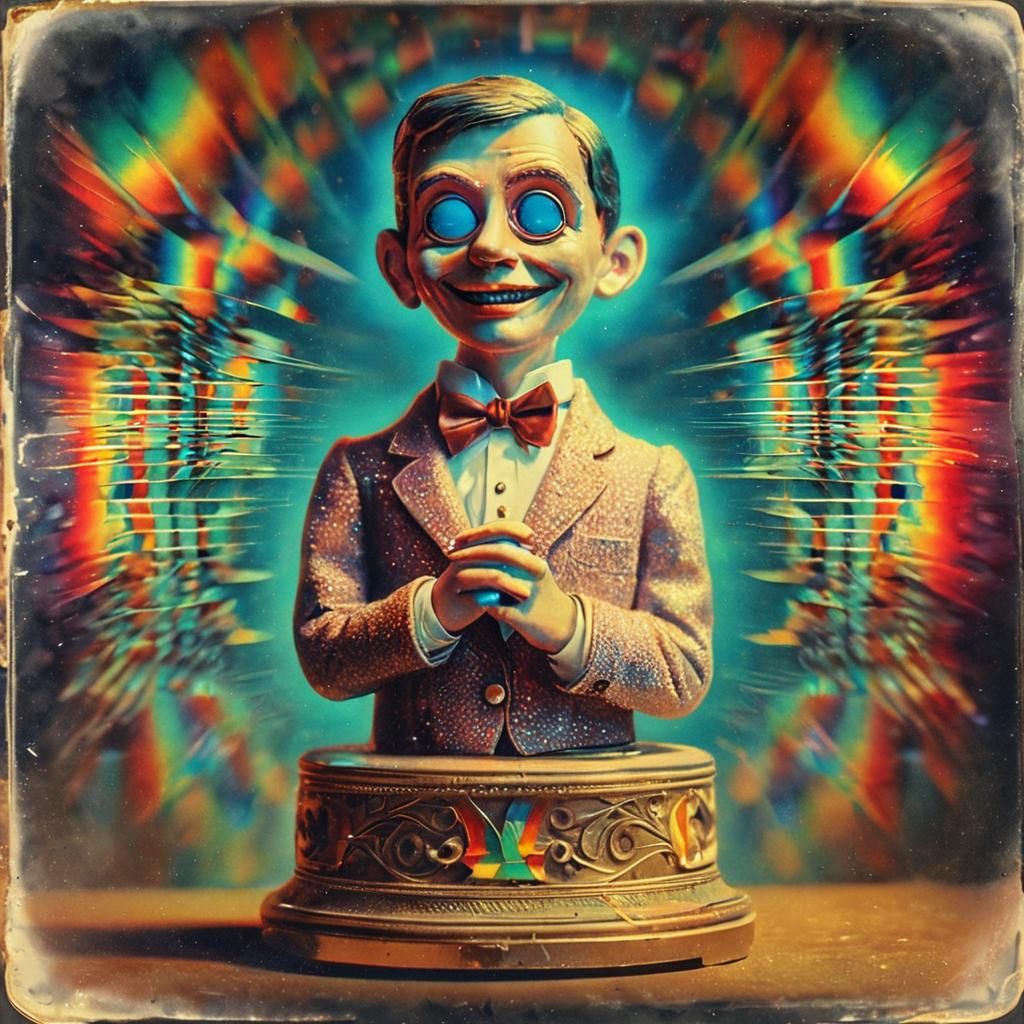 Creepy Holographic Ventriloquist Dummy with Prism Effect