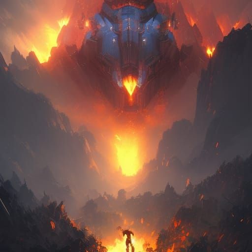 Epic Superhero Battle in a Magical City