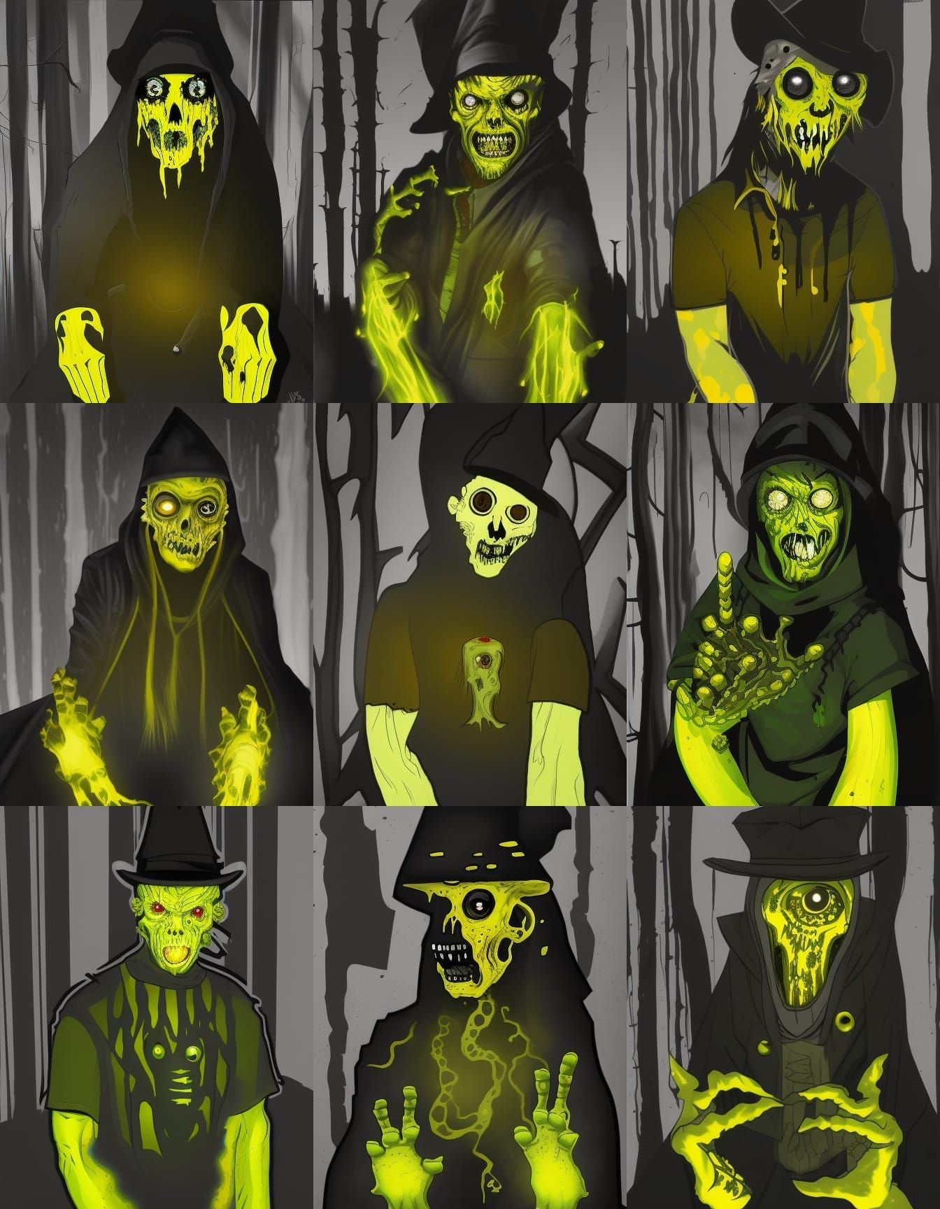 Eldritch Chainsaw Wizard in Comic Book Style