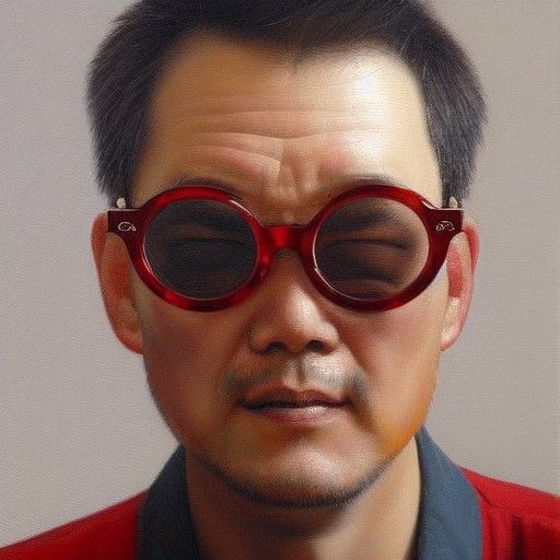 Chinese New Year Reflection as Oil Painting