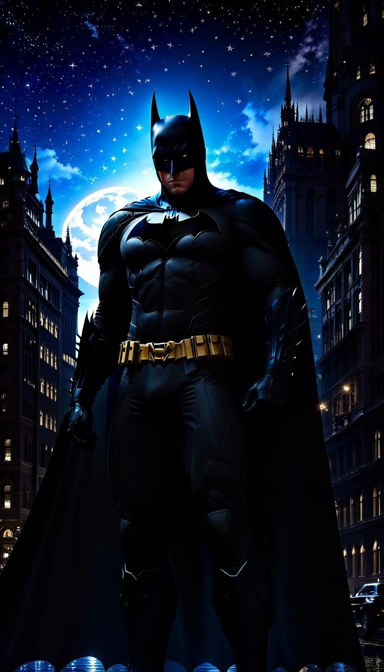 Batman Silhouette: Epic Cinematic Digital Matte Painting